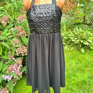 Halter top black dress